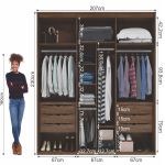 Guarda Roupa Casal 2 Portas 1 com Espelho 2,07 m MDF Inovatto Belmax Branco