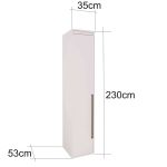 Guarda Roupa Modular 1 Porta com Cabides MDF 35 cm Lotus Belmax Branco