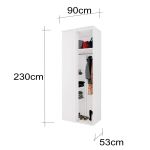 Guarda Roupa de Canto Reto Modular MDF Lotus Belmax Branco