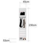 Closet Modulado Sem Portas com Gavetas 45 cm MDF Lotus Belmax Branco
