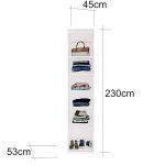 Closet Modulado Sem Portas com Prateleiras 45 cm MDF Lotus Belmax Branco