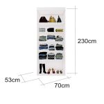 Closet Modulado Sem Portas com Prateleiras 70 cm MDF Lotus Belmax Branco