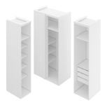 Guarda Roupa de Canto Reto 3 Portas MDF Lotus Belmax Branco
