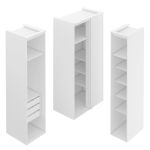Guarda Roupa de Canto Reto 3 Portas MDF Lotus Belmax Branco