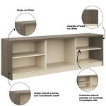 Rack para TV até 72 Polegadas 2 Portas Serenity Belmax Carv. Sevilha/Off White