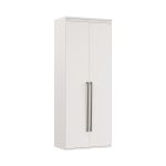 Guarda Roupa Modular 2 Portas com Gavetas MDF 70 cm Lotus Belmax Branco