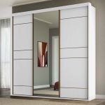 Guarda Roupa Casal 3 Portas 1 Espelho MDF Qualitá Belmax Branco