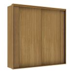 Guarda Roupa Casal 2 Portas MDF Ripado 2,07 m Imperium Belmax Freijó