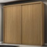 Guarda Roupa Casal 2 Portas MDF Ripado 2,07 m Imperium Belmax Freijó