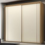 Guarda Roupa Casal 2 Portas MDF Ripado 2,07 m Imperium Belmax Freijó/Off White