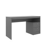 Escrivaninha Mesa com Gaveteiro 2 Gavetas MDF Funzionale Belmax Titânio