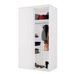 Closet Modulado Sem Portas Canto Reto MDF Lotus Belmax Branco