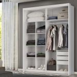 Guarda Roupa Solteiro MDF 2 Portas Espelho 170 cm Qualitá Belmax Branco