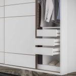 Guarda Roupa Solteiro MDF 2 Portas Espelho 170 cm Qualitá Belmax Branco
