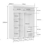 Guarda Roupa Solteiro MDF 2 Portas Espelho 170 cm Qualitá Belmax Branco