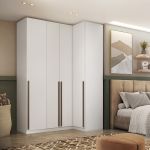 Guarda Roupa Canto Reto 4 Portas MDF Altezza Trend Belmax Branco