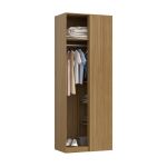 Guarda Roupa de Canto Reto Modular Altezza Trend Belmax Freijó/Titãnio
