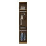 Guarda Roupa Modular 1 Porta com Prateleiras/Cabideiros 45 cm Altezza Trend Belmax Freijó/Titãnio