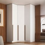 Guarda Roupa de Canto Obliquo 3 Portas MDF Altezza Trend Belmax Branco