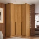 Guarda Roupa de Canto Obliquo 3 Portas MDF Altezza Trend Belmax Freijó