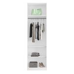 Guarda Roupa Modular 2 Portas com Prateleiras/Cabideiros 70 cm Altezza Trend Belmax Branco