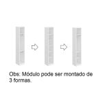 Guarda Roupa Modular 2 Portas com Prateleiras/Cabideiros 70 cm Altezza Trend Belmax Branco