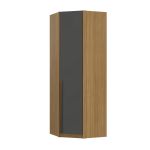 Guarda Roupa Modular 1 Porta Canto 45 Altezza Trend Belmax Freijó/Titânio