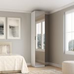 Guarda Roupa Modular 1 Porta Espelho com Prateleiras/Cabideiros 45 cm Altezza Trend Belmax Branco