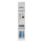 Guarda Roupa Modular 1 Porta Espelho com Prateleiras/Cabideiros 45 cm Altezza Trend Belmax Branco