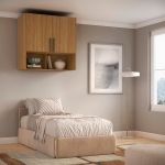 Módulo Aéreo para Cama de Solteiro MDF Altezza Trend Belmax Freijó