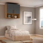 Módulo Aéreo para Cama de Solteiro MDF Altezza Trend Belmax Freijó/Titânio