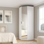 Guarda Roupa Modular 1 Porta Espelho Canto 45 Altezza Trend Belmax Branco
