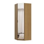 Guarda Roupa Modular 1 Porta Espelho Canto 45 Altezza Trend Belmax Freijó