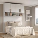 Módulo Aéreo Casal Com Cabeceira Altezza Trend Belmax Branco