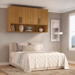 Módulo Aéreo para Cama de Casal MDF Altezza Trend Belmax Freijó