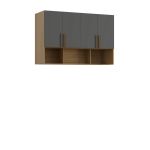 Módulo Aéreo para Cama de Casal MDF Altezza Trend Belmax Freijó/Titânio