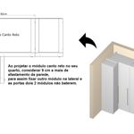 Closet Modulado Sem Portas Canto Reto MDF Lotus Belmax Branco