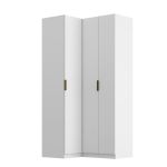 Guarda Roupa de Canto Reto 3 Portas MDF Altezza Clean Belmax Branco
