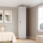 Guarda Roupa Modular 1 Porta com Prateleiras/Cabideiros 45 cm Altezza Clean Belmax Branco