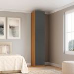 Guarda Roupa Modular 1 Porta com Prateleiras/Cabideiros 45 cm Altezza Clean Belmax Freijó/Titânio