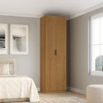 Guarda Roupa Modular 2 Portas com Prateleiras/Cabideiros 70cm Altezza Clean Belmax Freijó