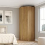 Guarda Roupa Modular 1 Porta Canto 45 Altezza Clean Belmax Freijó