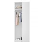 Guarda Roupa de Canto Reto Modular Altezza Clean Belmax Branco