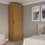 Guarda Roupa de Canto Reto Modular Altezza Clean Belmax Freijó