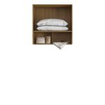 Módulo Aéreo para Cama de Solteiro MDF Altezza Clean Belmax Freijó