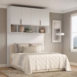 Módulo Aéreo Queen Com Cabeceira Altezza Clean Belmax Branco