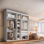 Guarda Roupa Casal 5 Portas MDF com Espelho Lotus 1,85m Belmax Branco