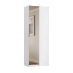 Guarda Roupa de Canto Reto Modular Espelho Altezza Belmax Branco