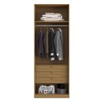 Closet Modulado Sem Portas com Gavetas 70cm Altezza Belmax Freijó