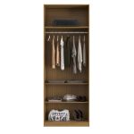 Closet Modulado Sem Portas com Prateleiras/Cabideiros 70cm Altezza Belmax Freijó
